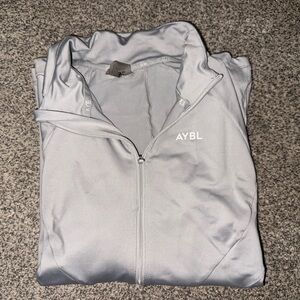 AYBL Light Gray Effortless Zip-Up Jacket